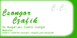 csongor czafik business card